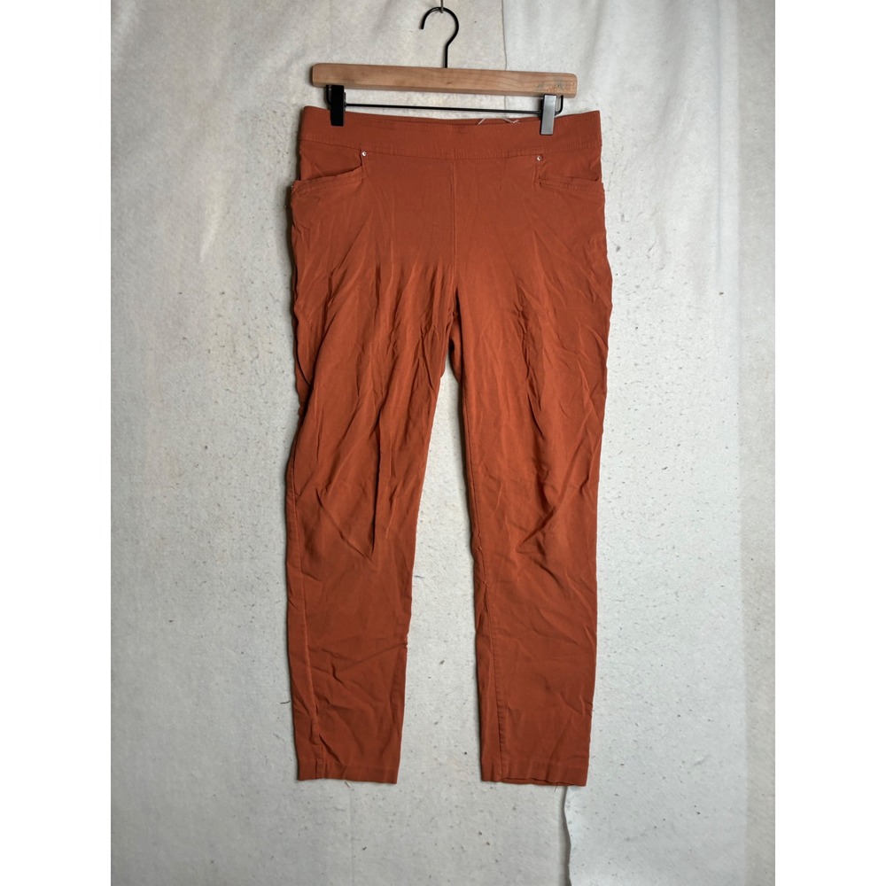 89th + Madison Womens Burnt Orange Pull On Stretch Slim Leg Pants Size M 4237
